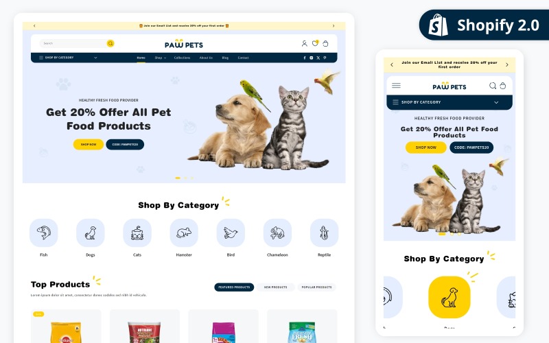 PawPets – найкраща тема для домашніх тварин Shopify 2.0