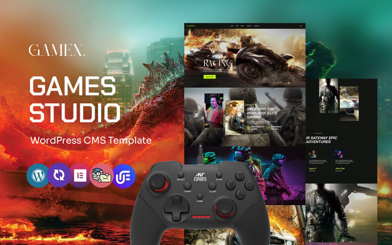 Gamex - Online Games Studio Multipurpose WordPress Elementor Theme