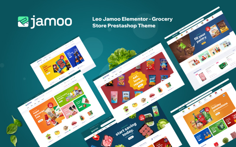 Leo Jamoo Elementor - Livsmedelsbutik Prestashop-tema