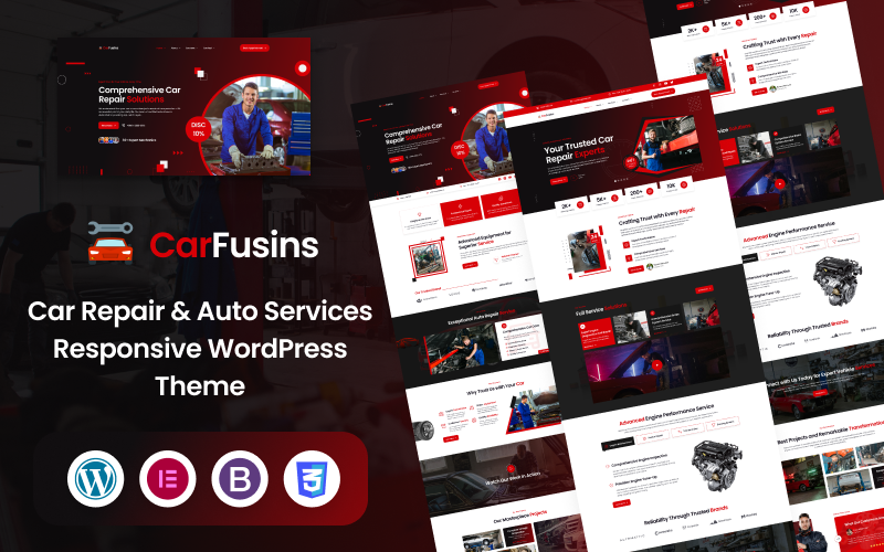 Tema WordPress responsivo para reparos e serviços automotivos