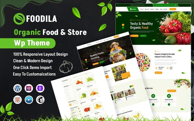 Foodila: tema de WordPress para tiendas y alimentos orgánicos