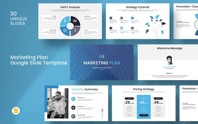 Marketing Pla Google Slide Template