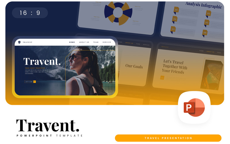 Travent – Modelo de PowerPoint de Viagem