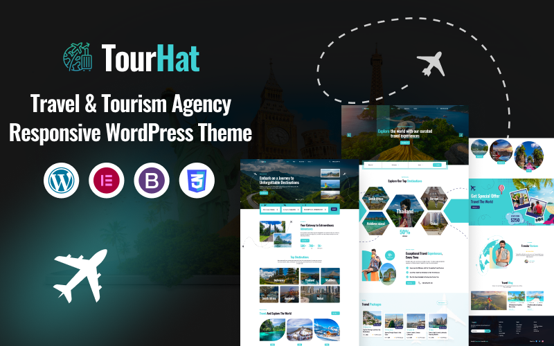 Tema WordPress responsivo para agência de viagens e turismo