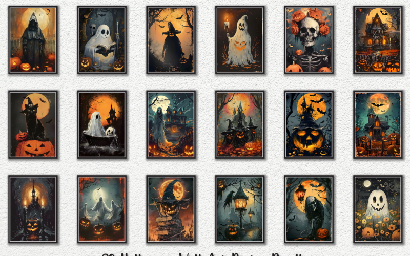 Halloween Wall Art Poster Bundle