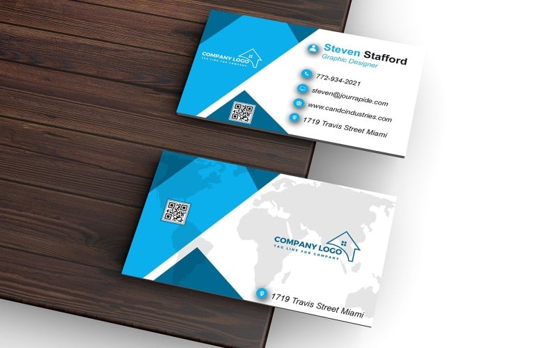 Business Card Template - E-card Template with Customizable Designs - 518