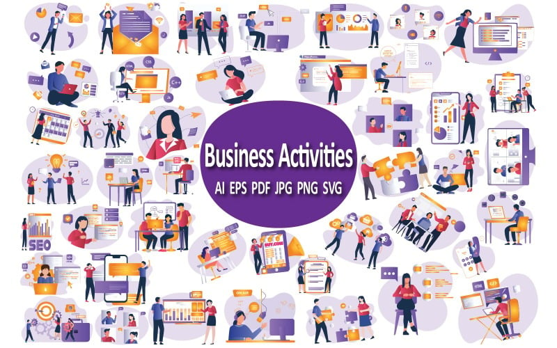 Business Activities Illustrations Collection