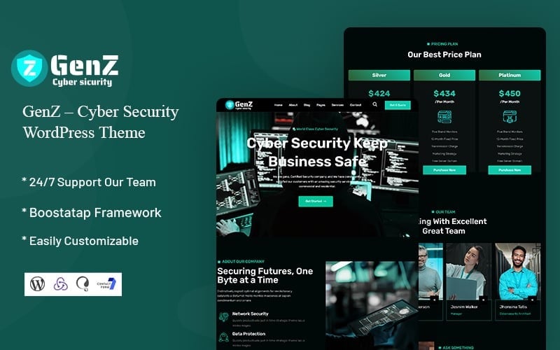 GenZ -网络安全WordPress主题