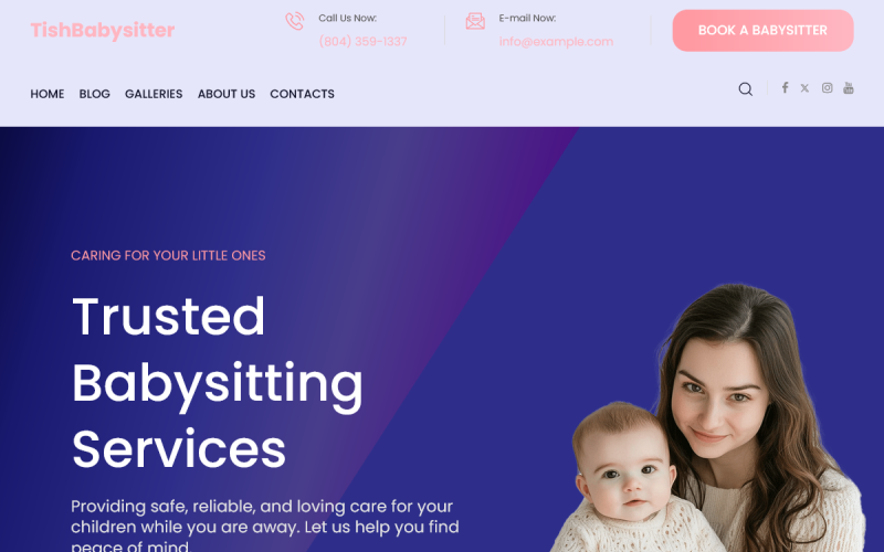 TishBabysitter - Babysitter WordPress-tema