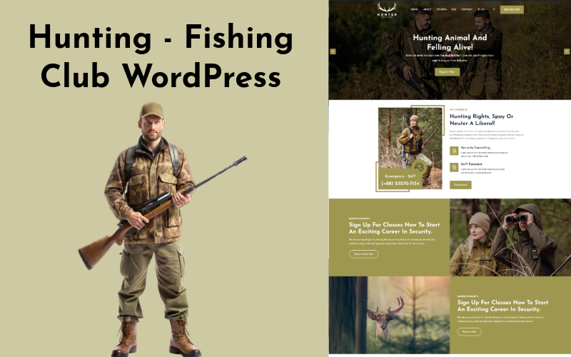 Foera - Tema de WordPress para club de caza y pesca