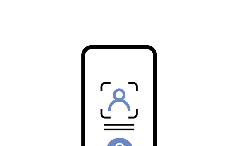 KYC vector icon with mobile