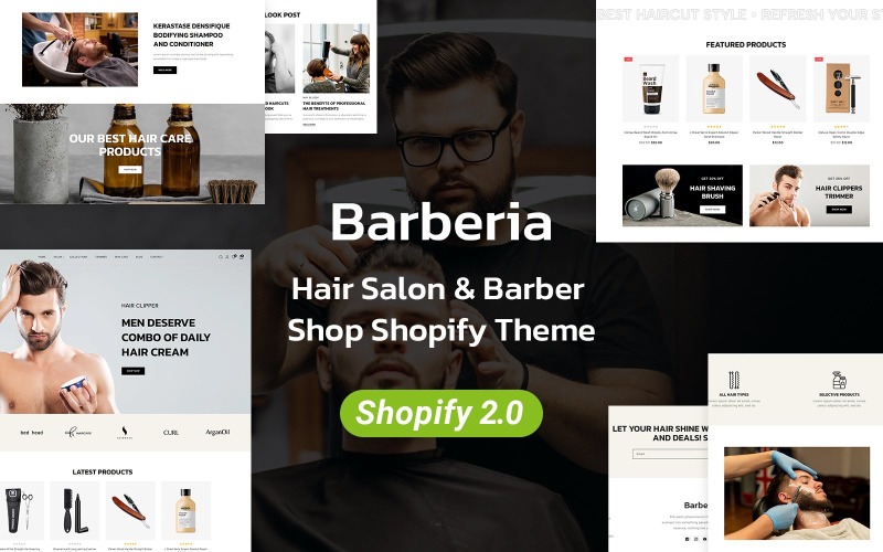 Barberia - Tema responsivo de Shopify 2.0 para peluquería y barbería