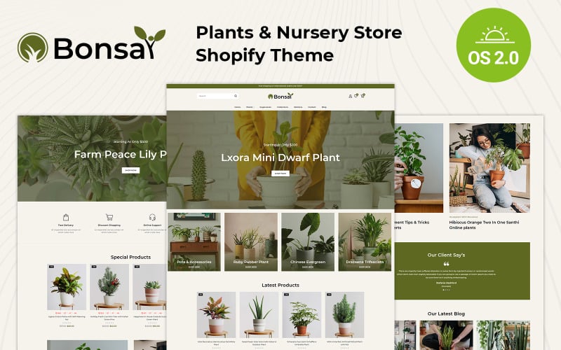 Bonsai - Gardening & Houseplants Store Shopify 2.0 Responsive Theme