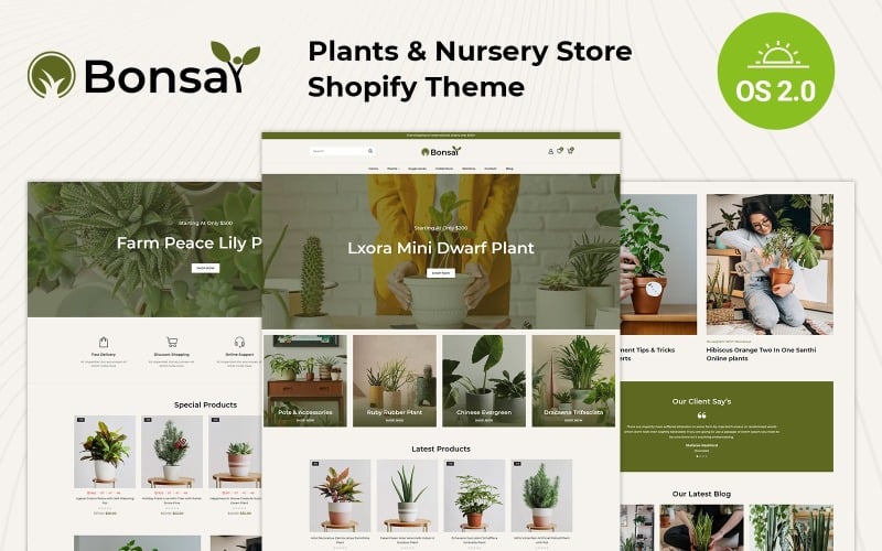 Bonsai - Tienda de jardinería y plantas de interior Tema responsivo Shopify 2.0