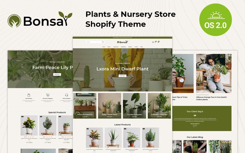 Bonsai - Tuin- en kamerplantenwinkel Shopify 2.0 Responsief thema