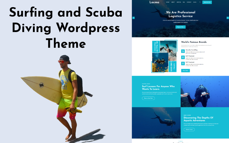 Locma - Swimming School Surfing and Scuba Diving WordPress Theme