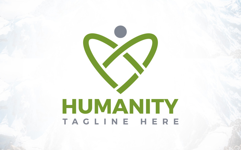 Creatief Hart Humaniteit Logo Ontwerp