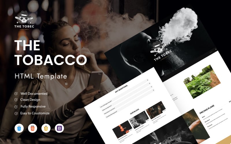 Le Tobec - Modèle HTML pour cigares et tabac