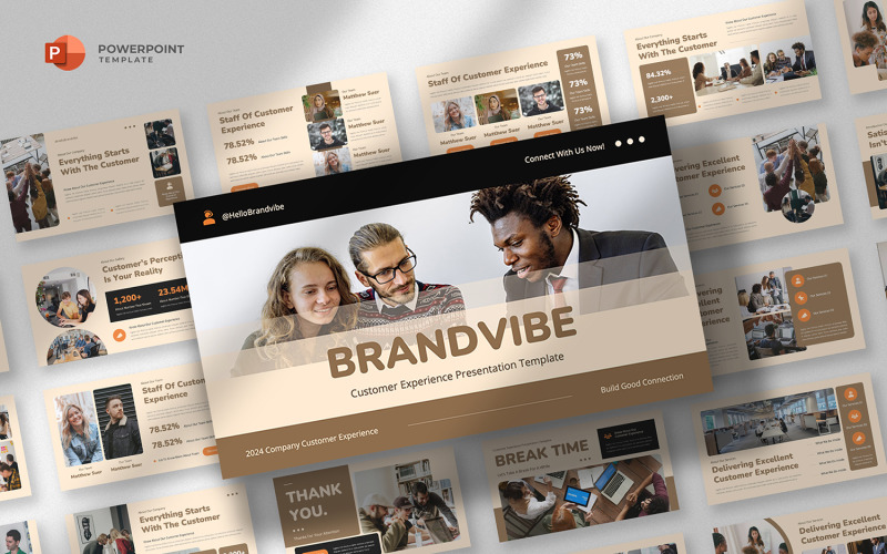 Brandvibe - Modelo de PowerPoint de experiência do cliente