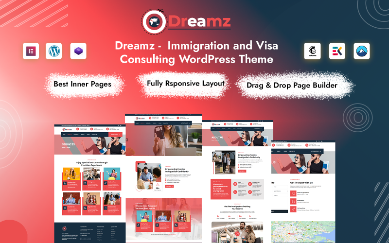 Dreamz - Thème WordPress pour le conseil en immigration et en visas