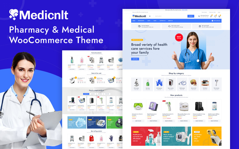 Medicnlt – WooCommerce-Theme für Apotheken und medizinische Geschäfte