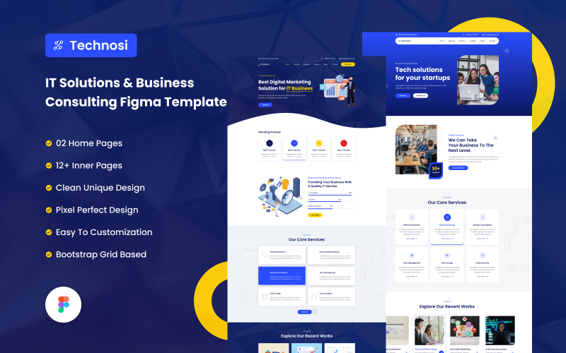 Technosi - Soluzioni IT e consulenza aziendale Figma Template