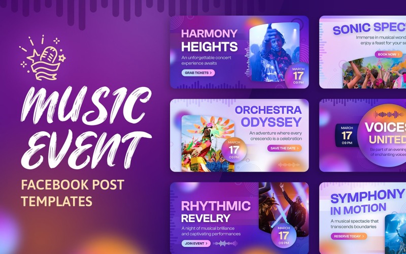 Music Event Facebook Post Templates