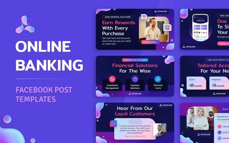 Banking and Finance Facebook Banner Templates