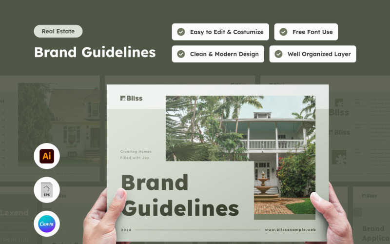 Bliss - Real Estate Brand Guideline Template