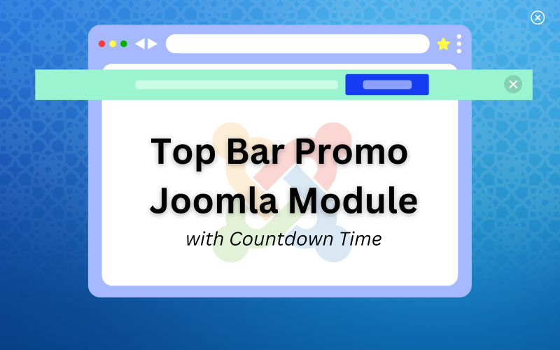 Moduł promocyjny Top Bar Joomla z odliczaniem czasu