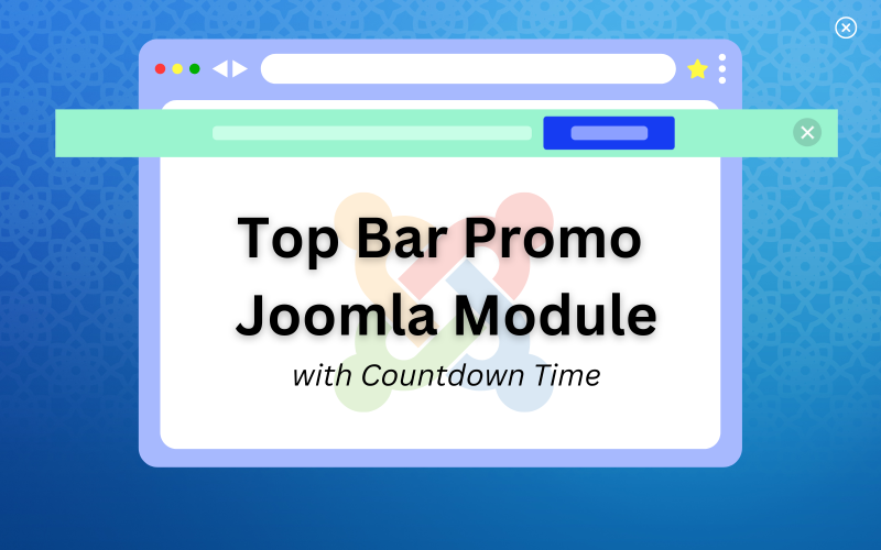 Модуль Top Bar Promo Joomla с обратным отсчетом времени