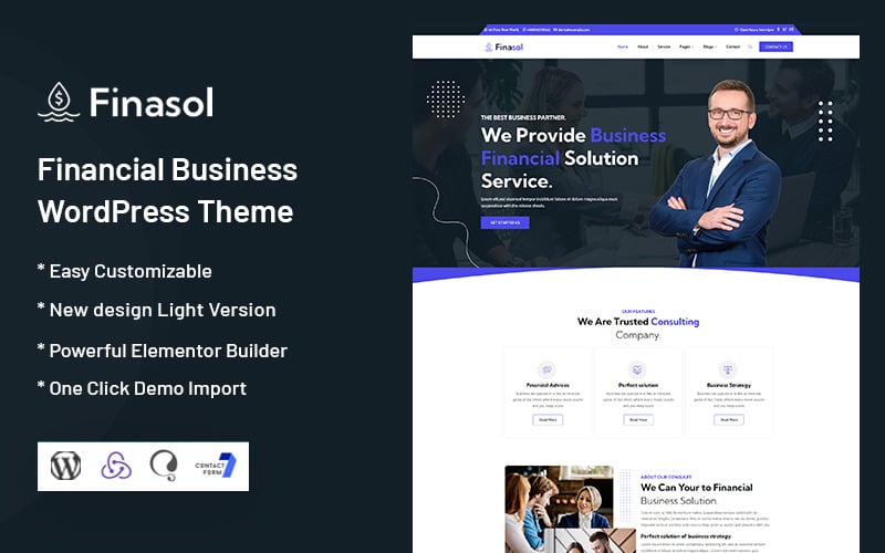 Finasol - Financial Business WordPress Theme