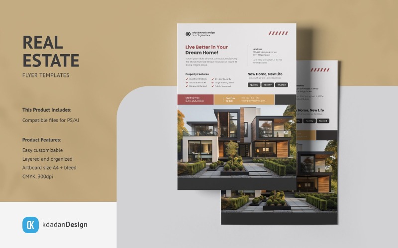 Real Estate Flyer PSD Design Templates Vol 126