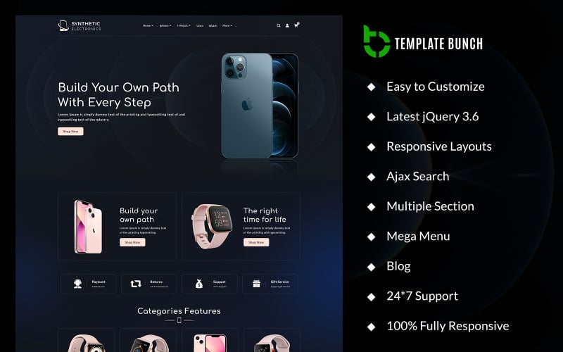Synthetic Electronics - Responsive Shopify Theme for eCommerce