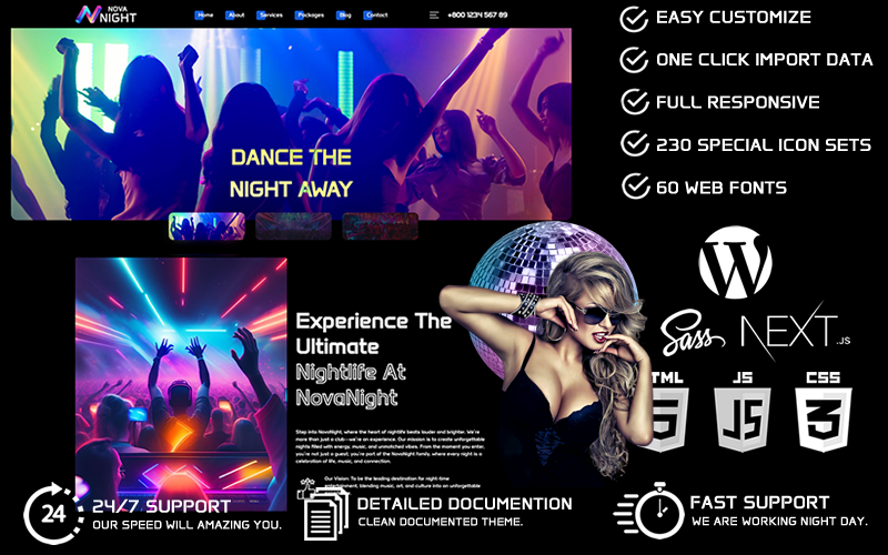 NovaNight - Night Club WordPress Theme