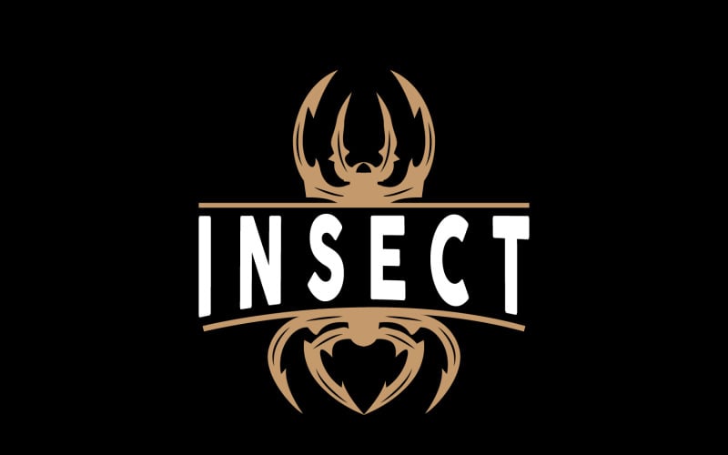 Logotipo de araña, insecto, animal, vector premium V20