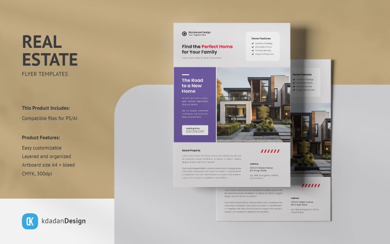 Real Estate Flyer PSD Design Templates Vol 127