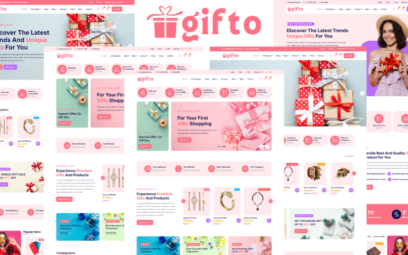 Gifto -礼品商店的HTML5模型