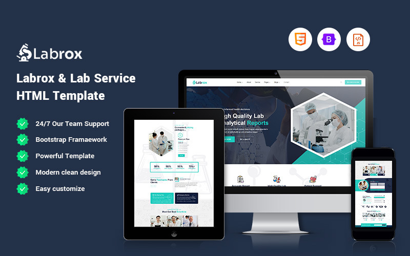 Labrox – Lab Service webhelysablon