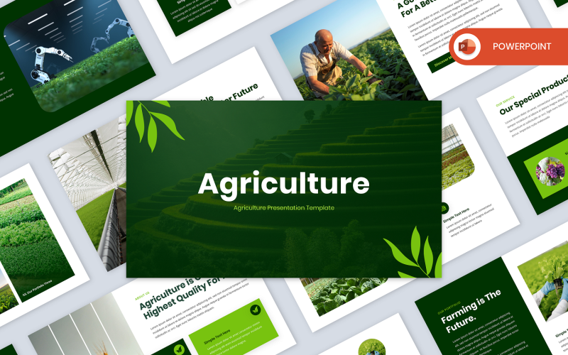 Modello di PowerPoint sull'agricoltura verde