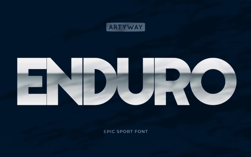 Enduro Sport-koppen en logo-typografie