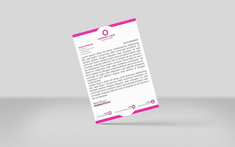 Professional Technology Company Letterhead And Business Letterhead Design