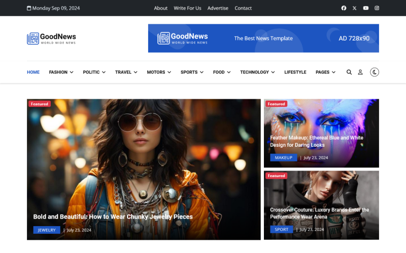 GoodNews - Newspaper and Magazine Joomla Template