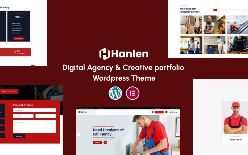 Hanlen - Handyman Services & Repair WordPress тема