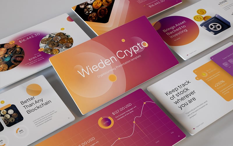 Wieden - Plantilla de PowerPoint sobre criptomonedas