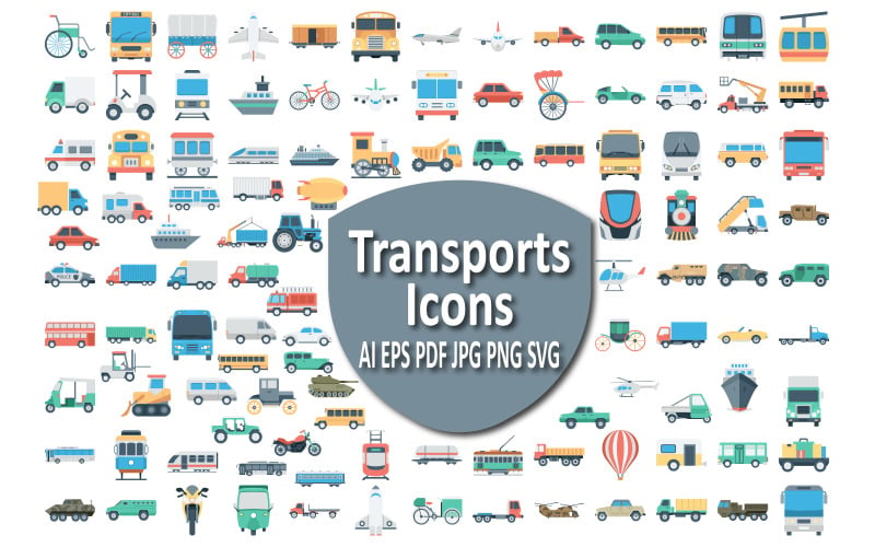 Transport Icon Set for All Travel Needs