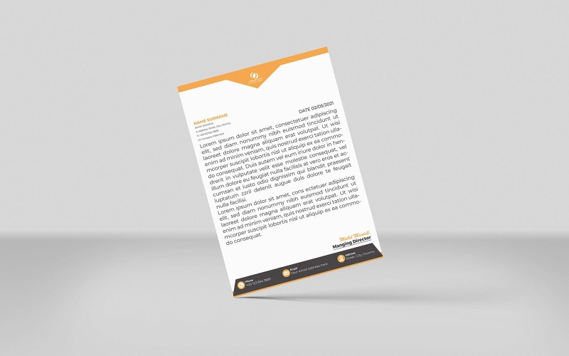 Clean business letterhead template design new