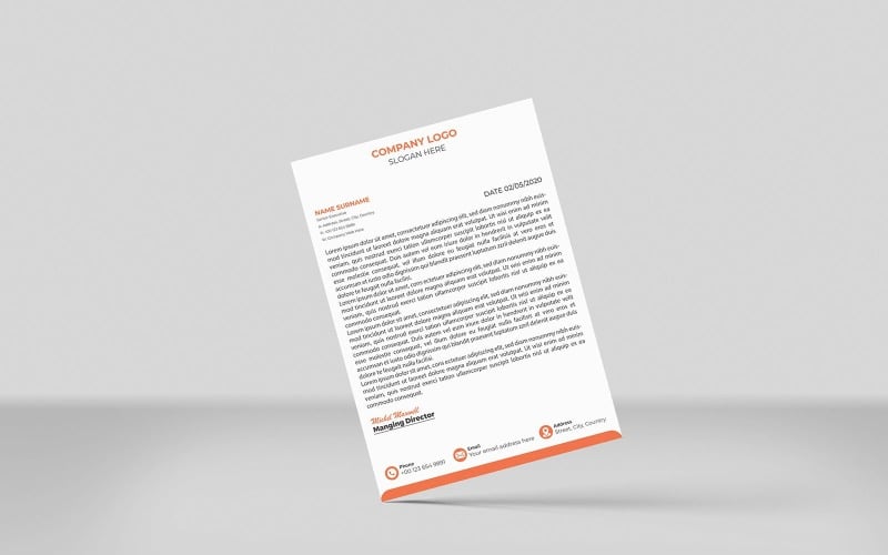 Letterhead Unique Letterhead Modern Letterhead New Design