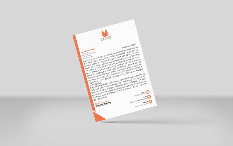 New Letterhead Corporate Identity Template