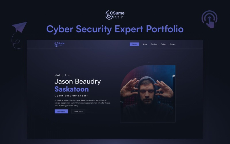 Csume V3: Expert Cyber Security Elementor-sjabloon